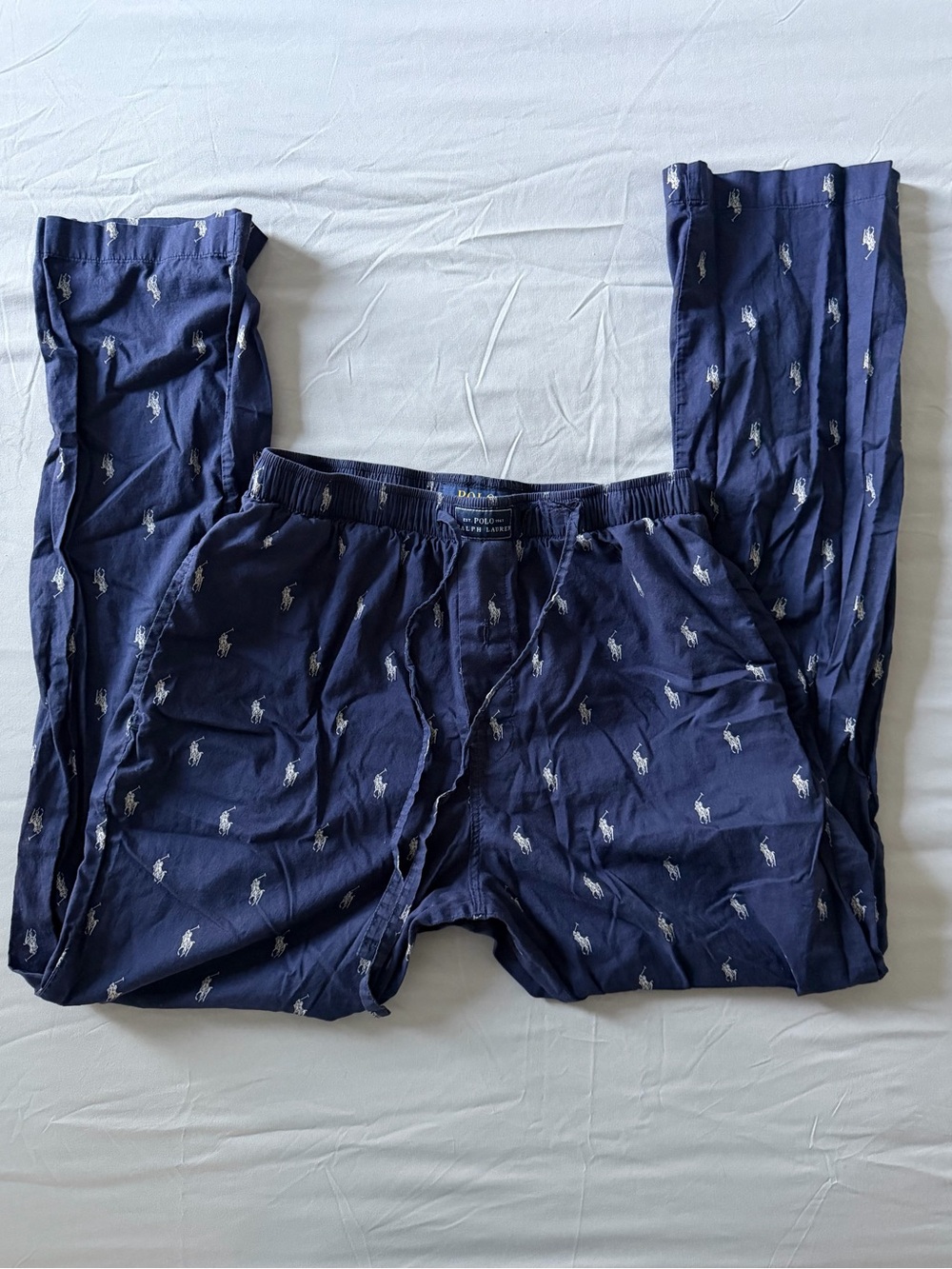 Polo Ralph Lauren Men's All-Over Pony Print Navy Blue Pajama Pants Size Small S